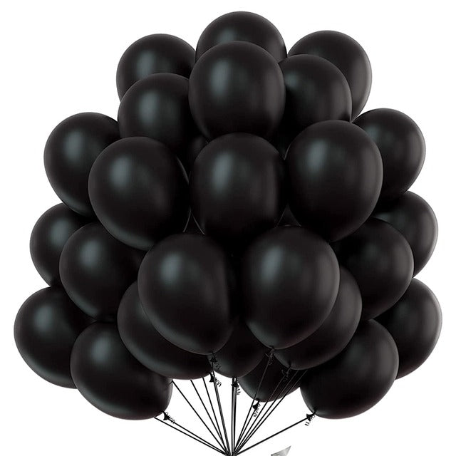 10/12inch Pearl Latex Black Balloon