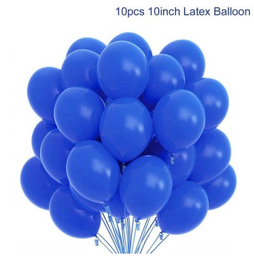 10/20pcs Birthday Party Blue Latex Balloons