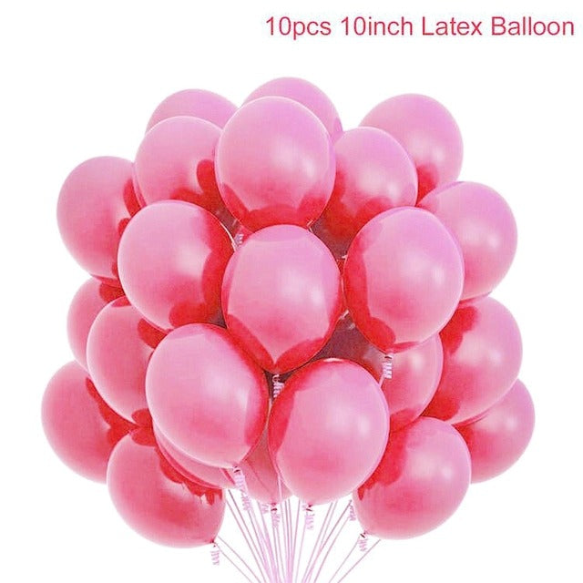 10/20pcs Birthday Party Red Latex Balloons