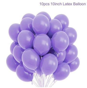 10/20pcs Birthday Party Purple Latex Balloons